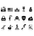 Black tax icons set vector image