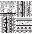 Tribal striped hand drawn seamless pattern vector image