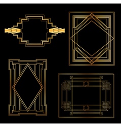 Art Deco Vintage frames and design elements vector image