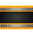 Taxi cab background racing blank template vector image