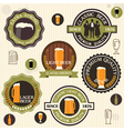 Collection of beer badges and labels in vintage vector image