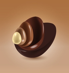 Chocolate shells Chocolate shells vector image
