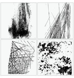 Collection of grunge textures vector image