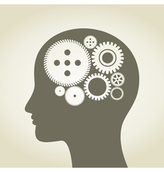 Head a gear wheel vector image
