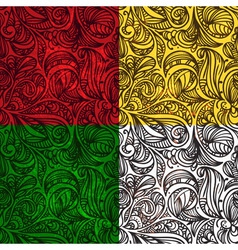 Abstract seamless floral pattern vector image