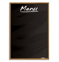 Menu blackboard vector image