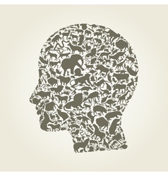 Head an animal vector image