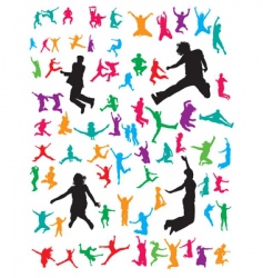 Jumping people vector image