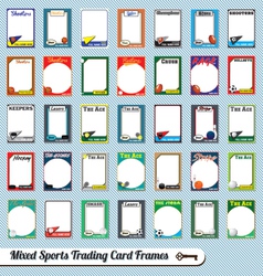 Mixed Sports Trading Cards vector image
