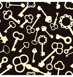 Seamless pattern with antique keys vector image