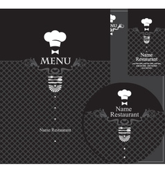 Menu waiter vector image