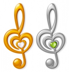 Treble clef sign vector image