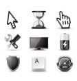 Computer icons bw series vector image