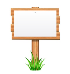 Wooden sign vector image