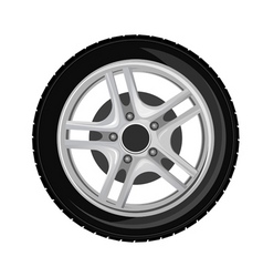 Wheel and tire vector image