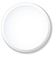 White plate flat vector image