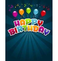 Happy Birthday Greeting Card vector image