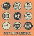 Vintage Pet Dog Labels and Icons vector image