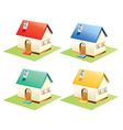 Colorful houses set isolated vector image