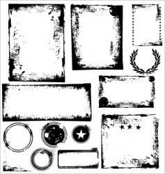 Grunge frames and corners vector image
