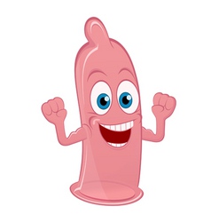 Cartoon condom vector image