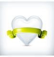 White heart award vector image