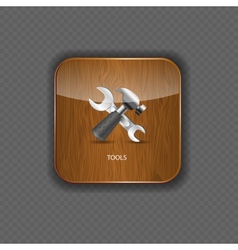 Tools wood application icons vector image