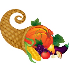 Horn of plenty vector image
