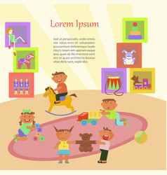 Children playing in kindergarten Children playing in kindergarten vector image