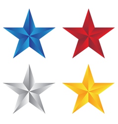 Stars with different color vector image