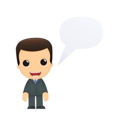 Funny cartoon boss vector image
