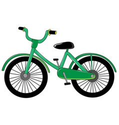 Small green bike vector image