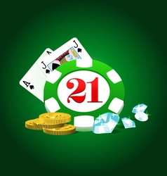 Gambling set vector image