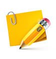 Yellow pencil vector image