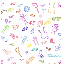 Dooodle toy pattern vector image