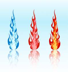 Colored flames vector image