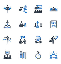 Management and Business Icons - Blue Series vector image