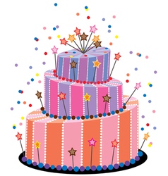 Birthday cake vector image