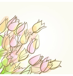 Tulips abstract background vector image