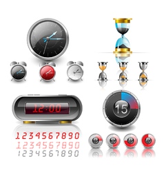 Clocks and stopwatch Clocks and stopwatch vector image