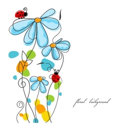Floral card vector image