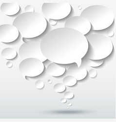 Abstract 3D background with bubble speech vector image