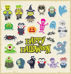 Halloween party icon design set vector image