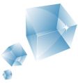 Glass cube vector image