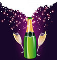 Champagne back vector image
