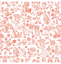 Kids pattern vector image