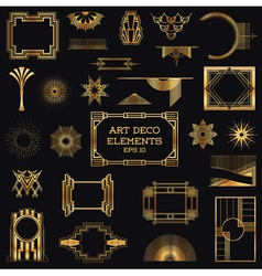 Art Deco Vintage Frames and Design Elements vector image
