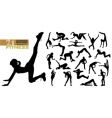 Fitness silhouettes vector image