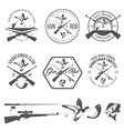 Set of vintage hunting and fishing labels vector image