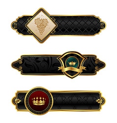 Blackgold decorative frames vector image